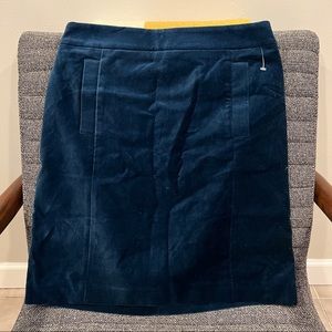 NEW Ann Taylor - Velvet Skirt in Teal- SIZE 6